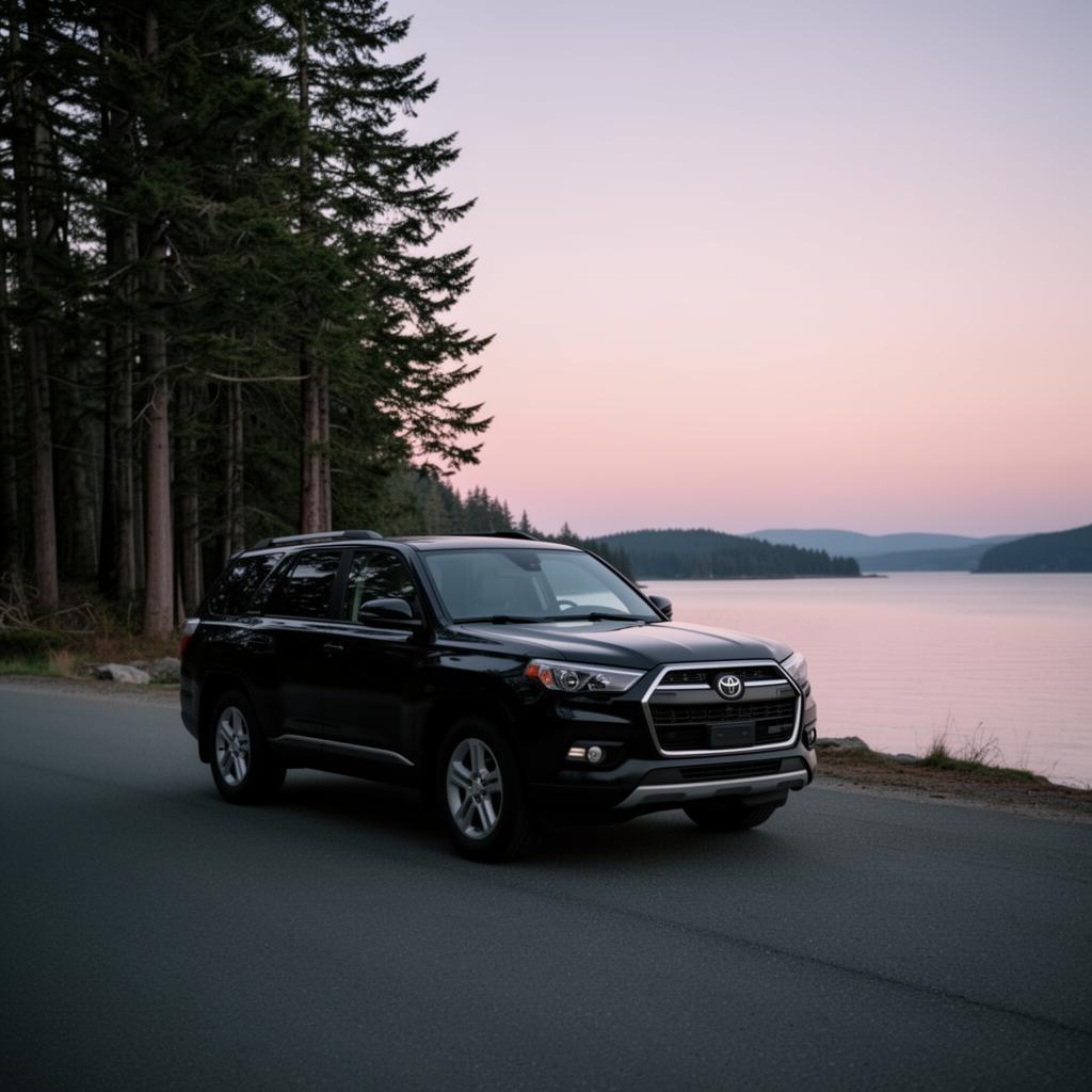Vehicle on a quiet Sunshine Coast road at dusk